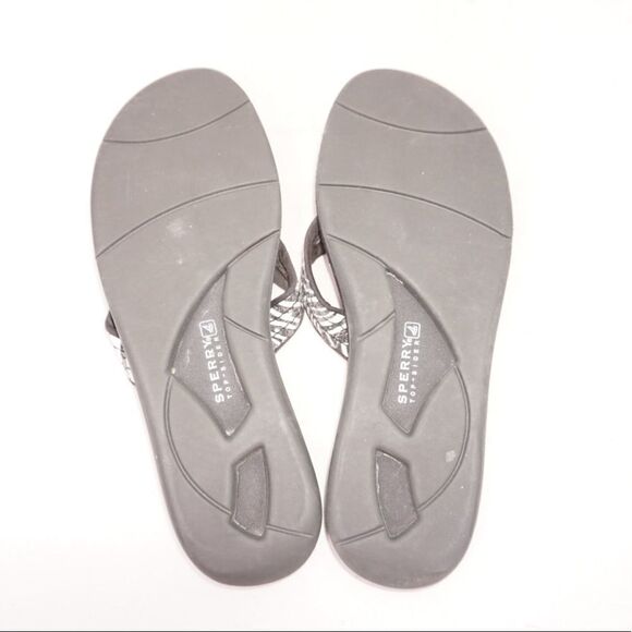 Sperry Topsider Zebra Stripe Sequined Flip Flops - Picture 2 of 8